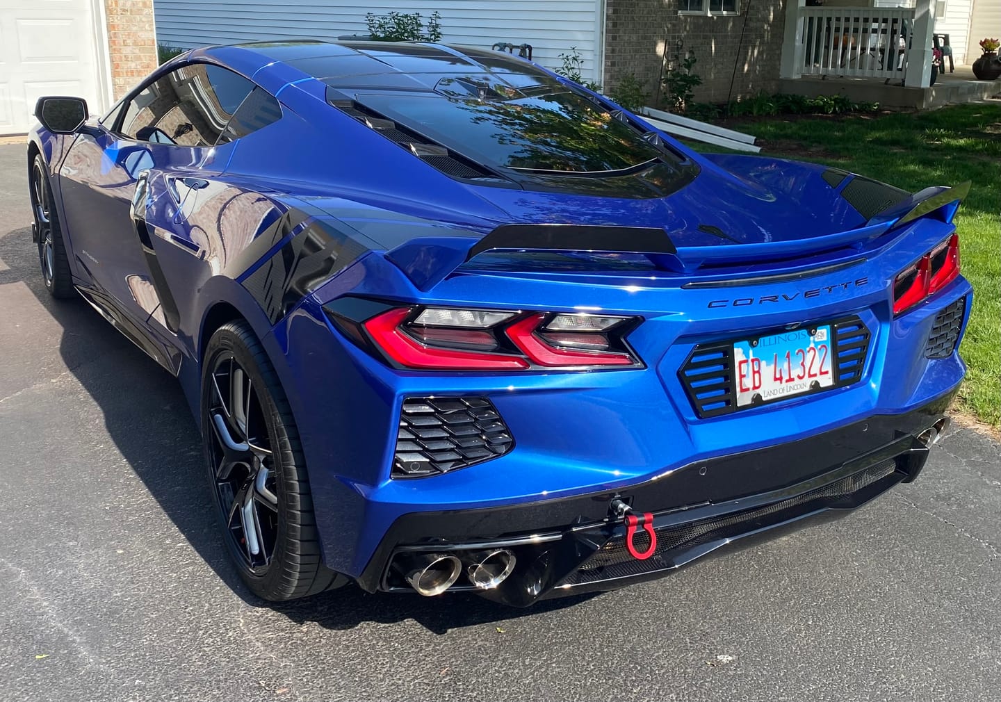 Customer photo review of Corvette C8 Z51 Rear Spoiler Add-On Wicker Extension