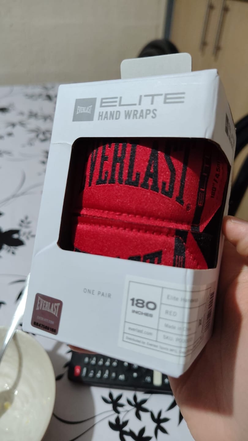 Customer photo review of Vendas de Boxeo Everlast Elite Rojo