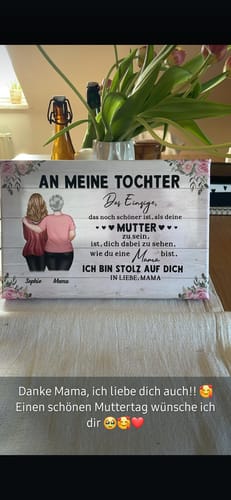 Customer photo review of Personalisierte Leinwand "Von Mutter zu Tochter - Muttertagsgeschenk"