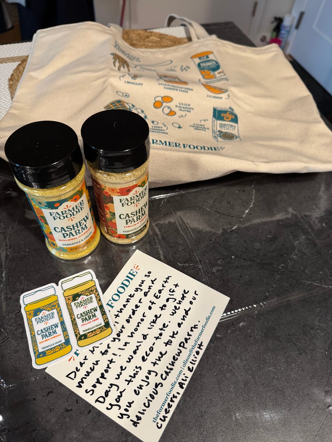 Customer photo review of Sampler Cashew Parm