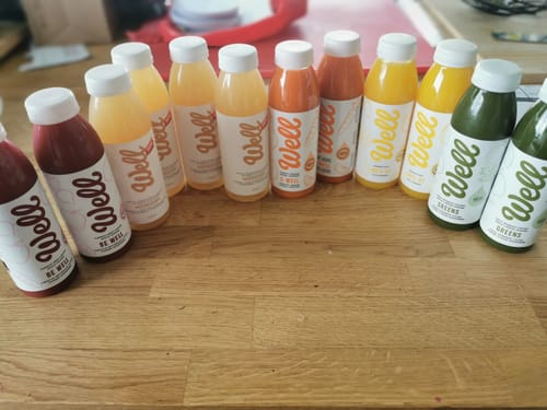 Customer photo review of 6 Juice Trial Variety Pack