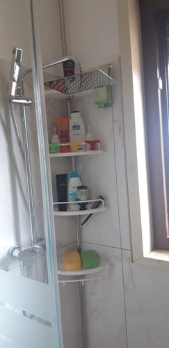 Customer photo review of Portaoggetti telescopico per bagno a 4 mensole
