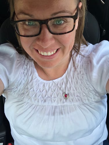 Customer photo review of Smocked Top Flutter Blouse