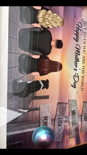 Customer photo review of Mom To Us You Are The World Family Sign Posts Personalized Poster, Heartfelt 2025 Gift For Mom