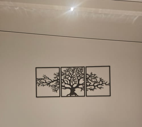 Customer photo review of Décoration murale en métal moderne - Triptyque Arbre De Vie (P01)