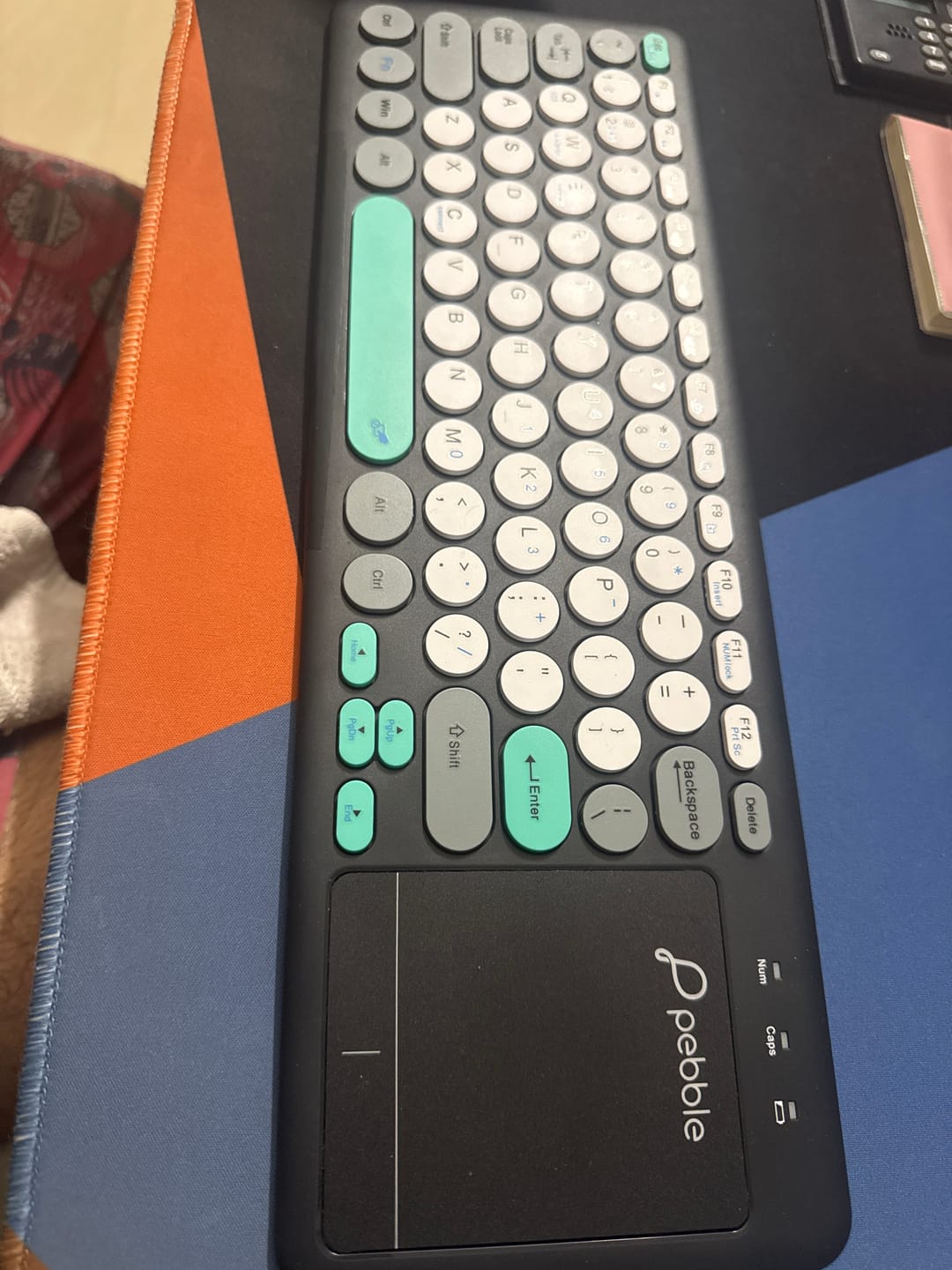 Customer photo review of Pebble Magic Pad | Wireless Keyboard