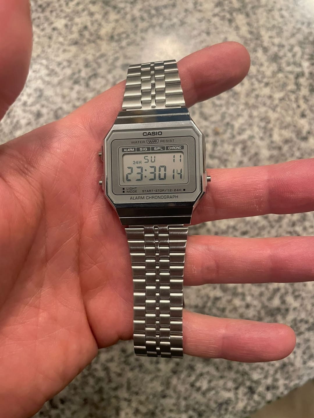 Customer photo review of Reloj Casio Vintage A700WM-7ADF Plateado Milanese Slim