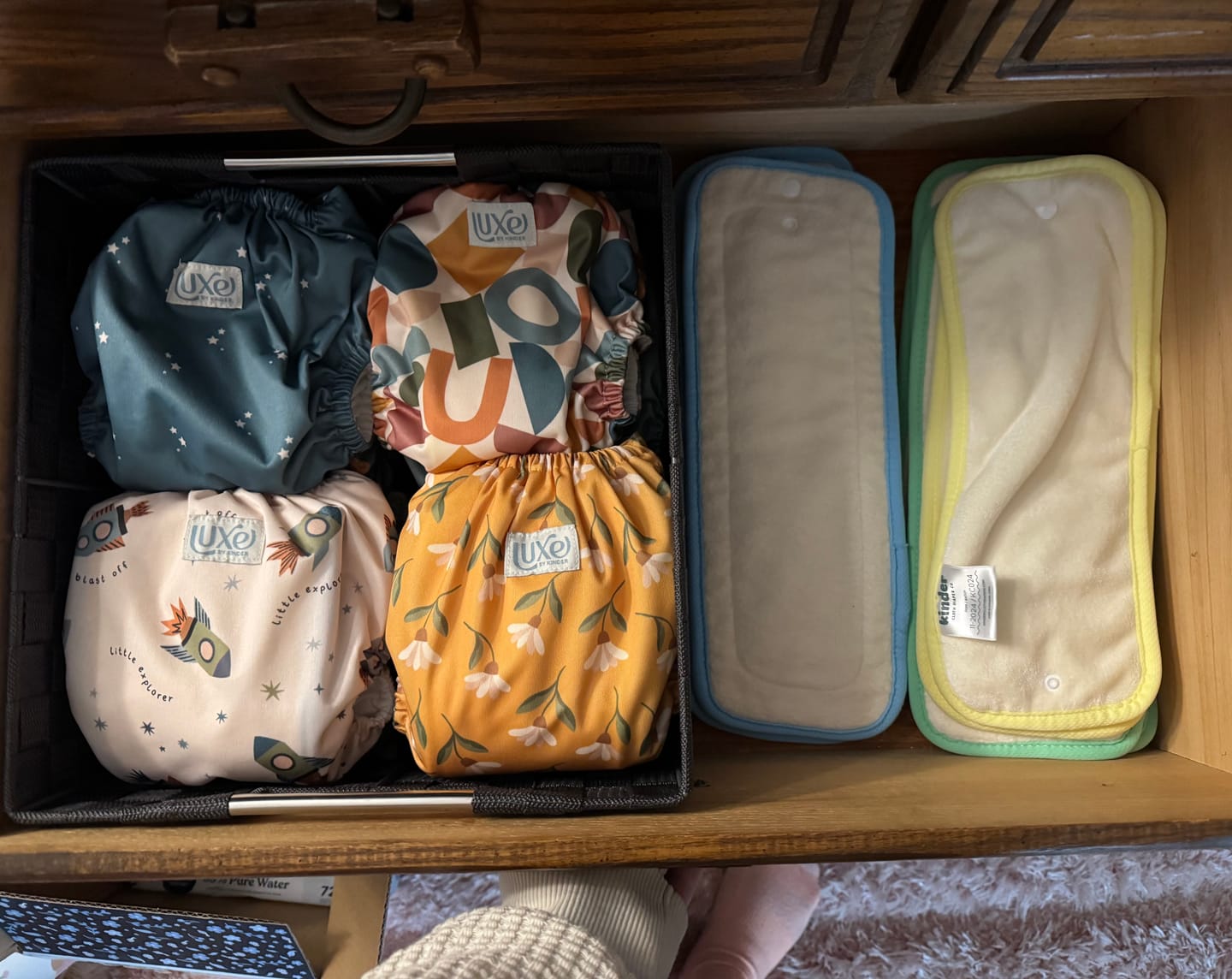 Customer photo review of Solid Color: Essentials Pocket Cloth Diaper with Athletic Wicking Jersey, Grows with your Baby