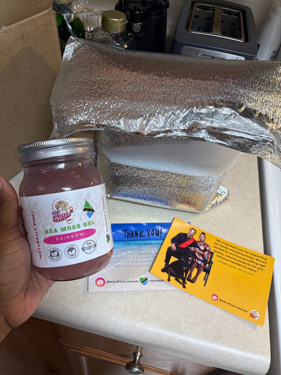 Customer photo review of RAINBOW East African Sea Moss Gel (16oz jar)