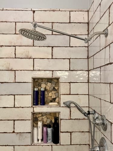 Customer photo review of 8 Inch Rain Shower Head and Adjustable Shower Arm