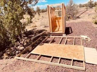 Customer photo review of Modern Outhouse Plans