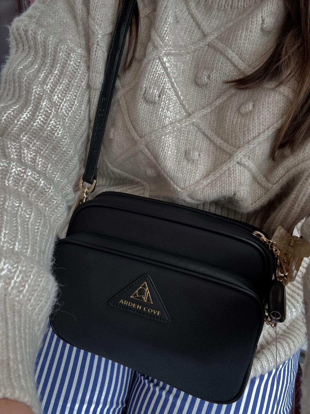 Customer photo review of Crissy Full Crossbody with Locking Clasps Strap