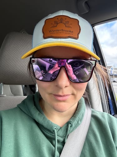 Customer photo review of Custom Leather Patch Hats Richardson 112 Laser Engraved