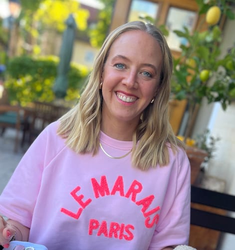 Customer photo review of Sweater rosa mit Neon Frottee Aufdruck