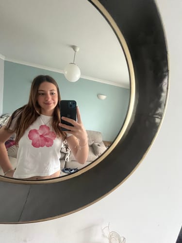 Customer photo review of hibiscus baby tee