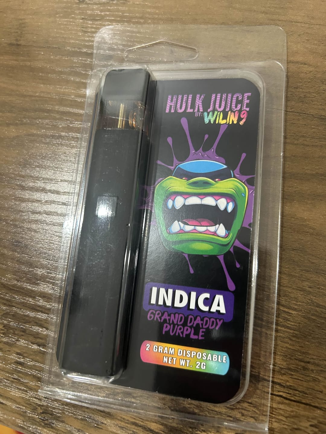 Customer photo review of 2 Gram THC Disposable Vape - Granddaddy Purple