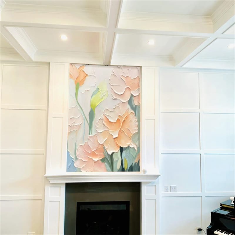 Customer photo review of Colorful Flower Textured Painting Canvas #FP043