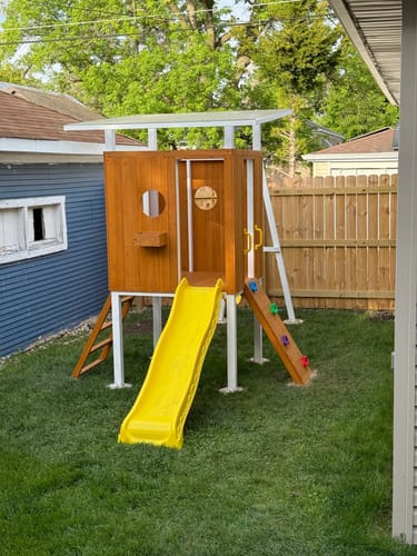 Customer photo review of Forest - Modern Backyard Outdoor Swing Set 2 Swings And Trapeze Bar