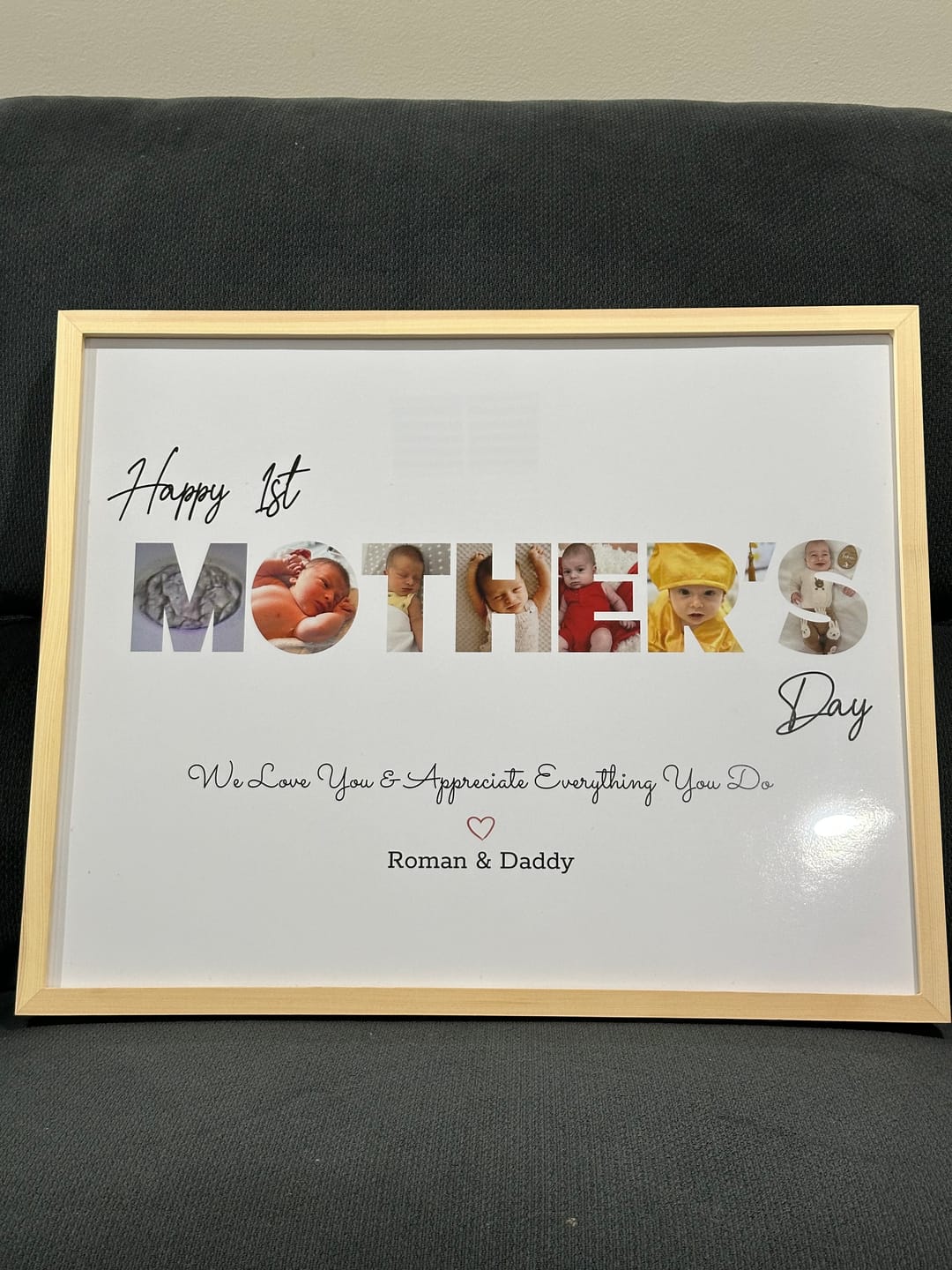 Customer photo review of Happy Mother's Day - Personalised Poster