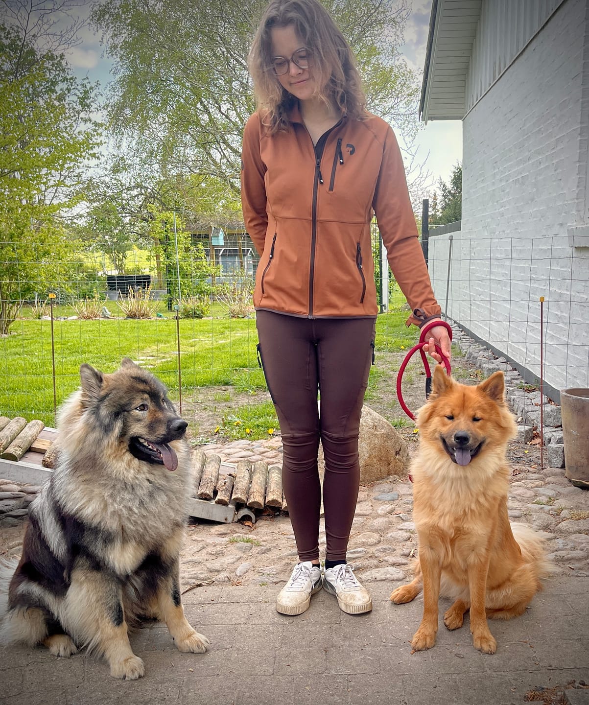 Customer photo review of FeelFree Dog Walker Zip Jacket | Caramel | Emma