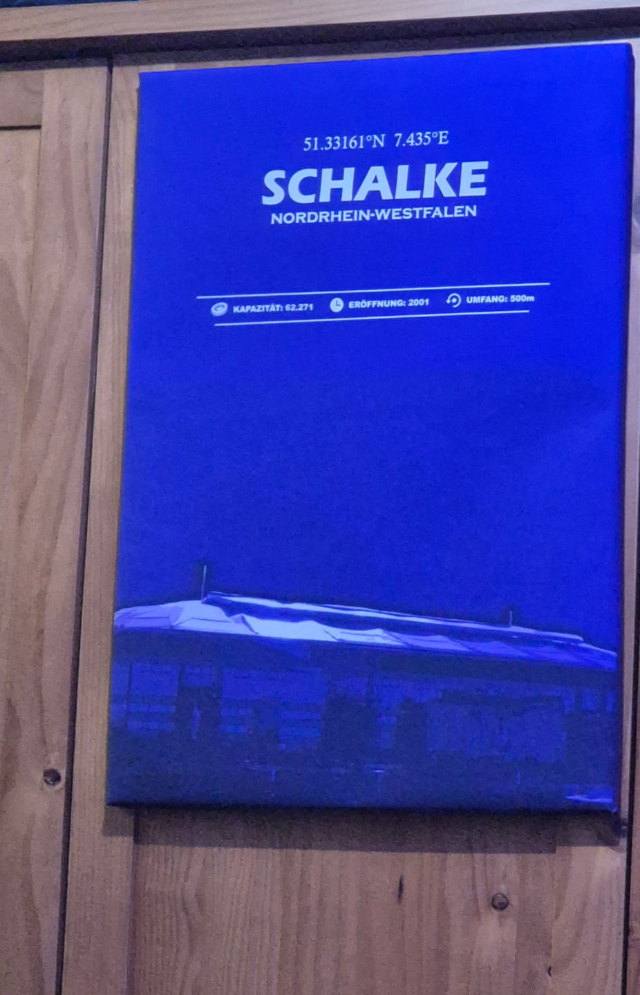 Customer photo review of Schalke Stadion Leinwand