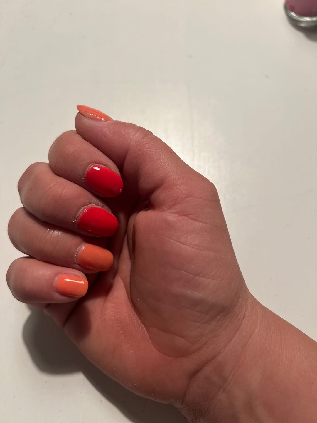 Customer photo review of Cerise Dipping Powder