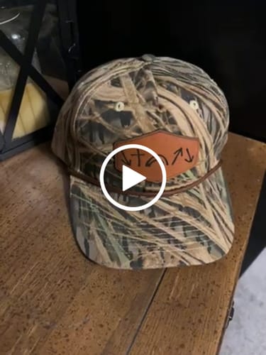 Customer video review of Custom Leather Patch Goat Rope Hats - Mossy Oak & Old’s Cool Styles