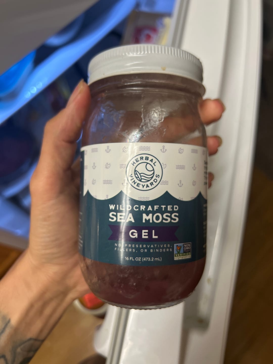 Customer photo review of EXCLUSIVE PURPLE SEA MOSS GEL