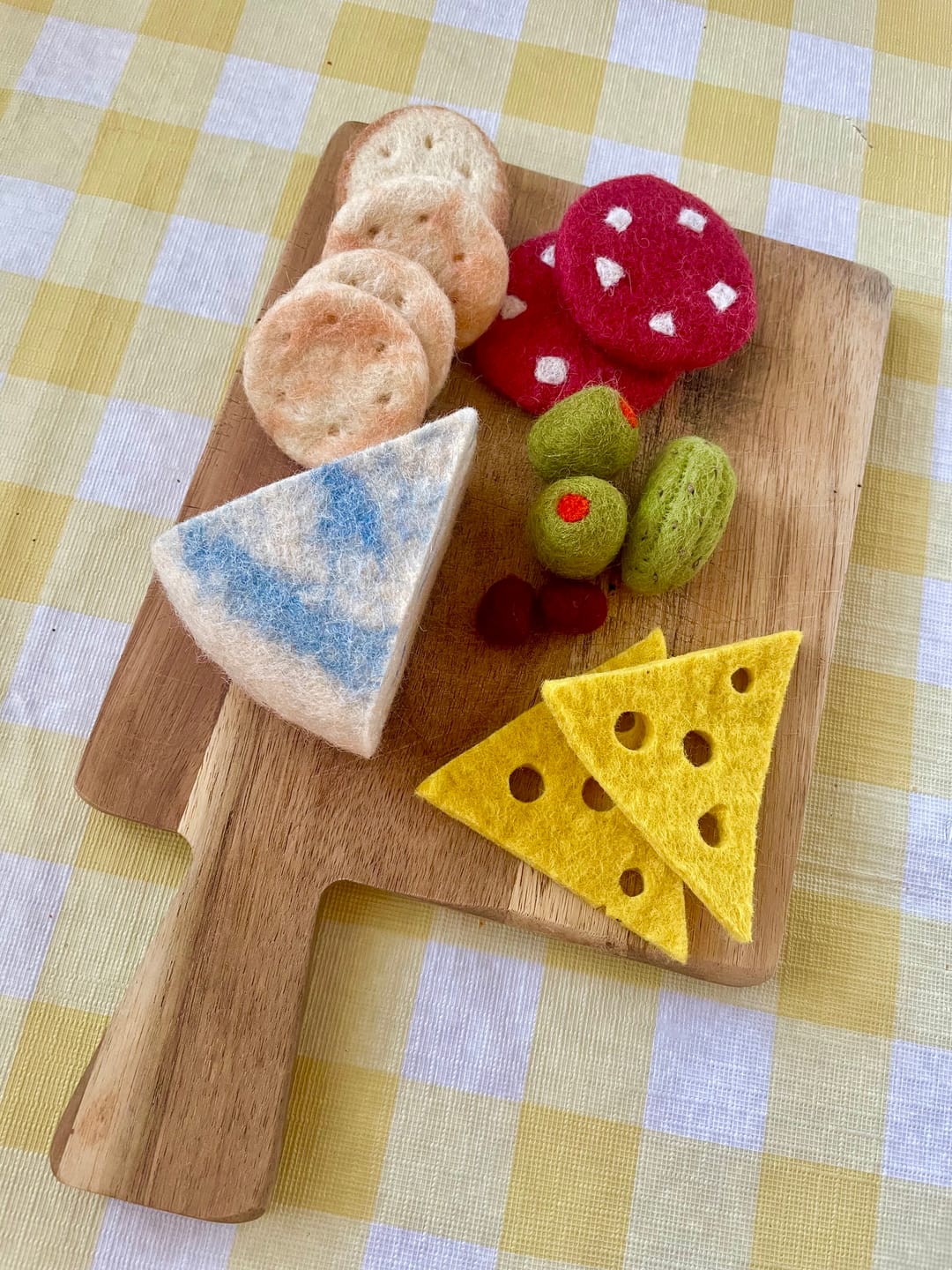 Customer photo review of Felt Charcuterie Cheese Platter Play Food Set