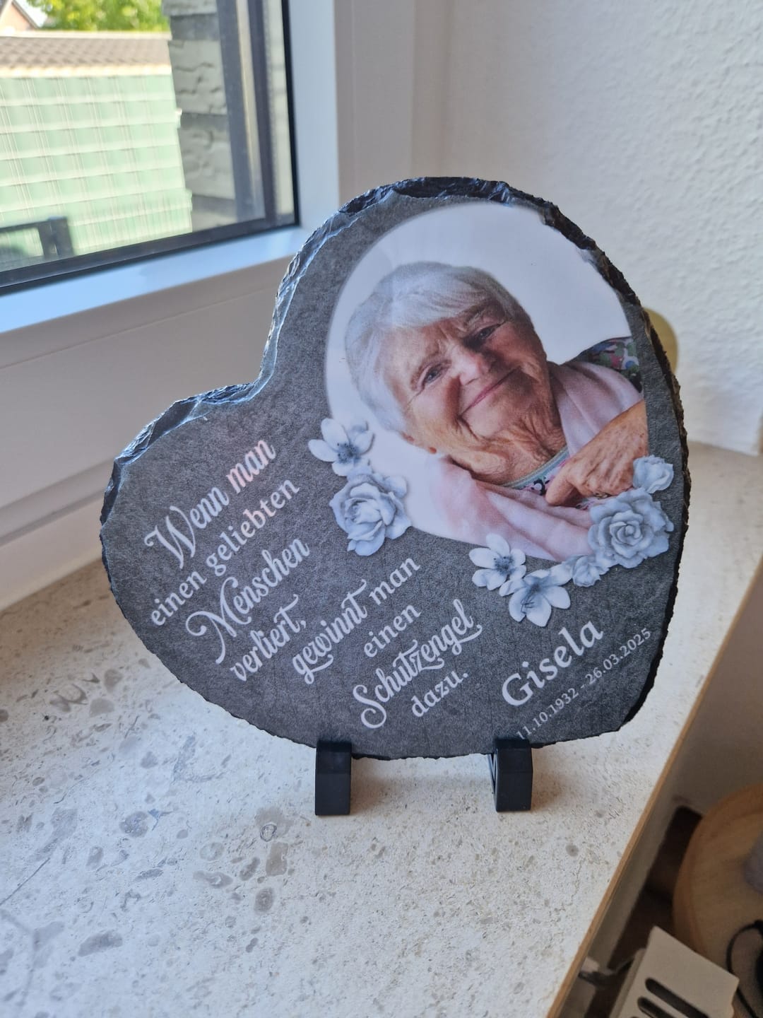 Customer photo review of Schutzengel - Individuelles Schieferherz