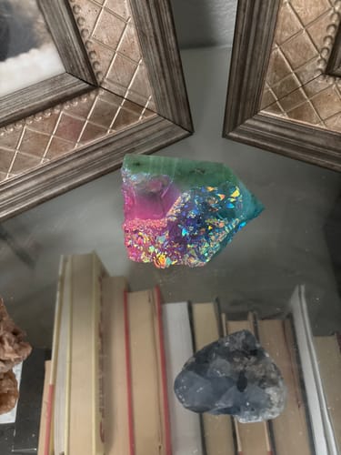 Customer photo review of Rainbow Aura Amethyst- C (Perfectly Imperfect)