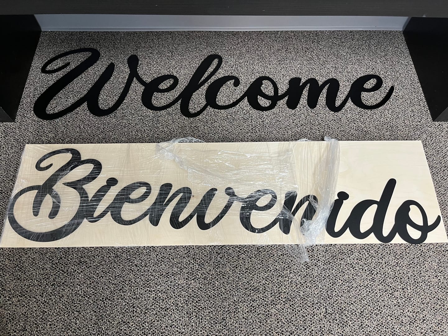 Customer photo review of Metal Custom Script Font | Metal Words | 20+ Color Options