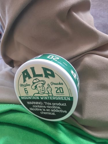 Customer photo review of Mountain Wintergreen Nicotine Pouches