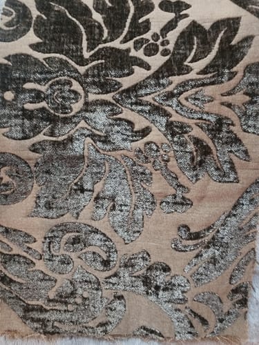 Customer photo review of Brown Velvet Damask Tone on Tone Fabric
