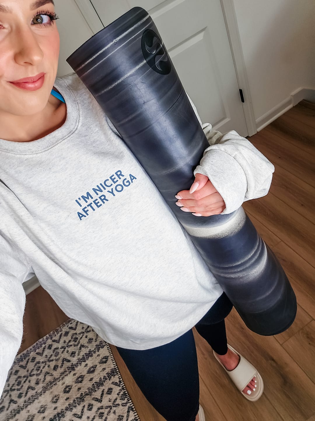 Customer photo review of I'm Nicer After Yoga