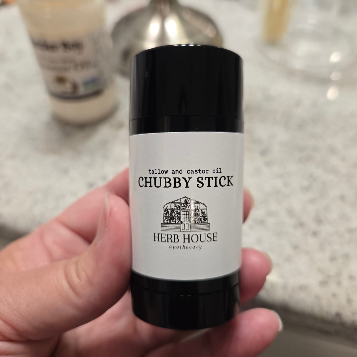Customer photo review of Tallow and Castor Oil Chubby Stick