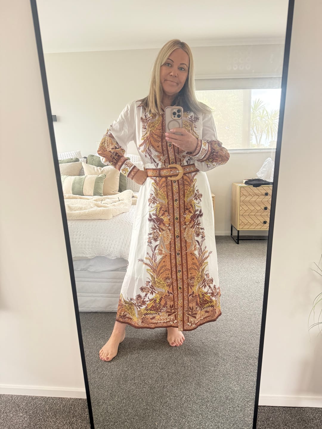 Customer photo review of GDS Savanna Belted Printed Dress | Print