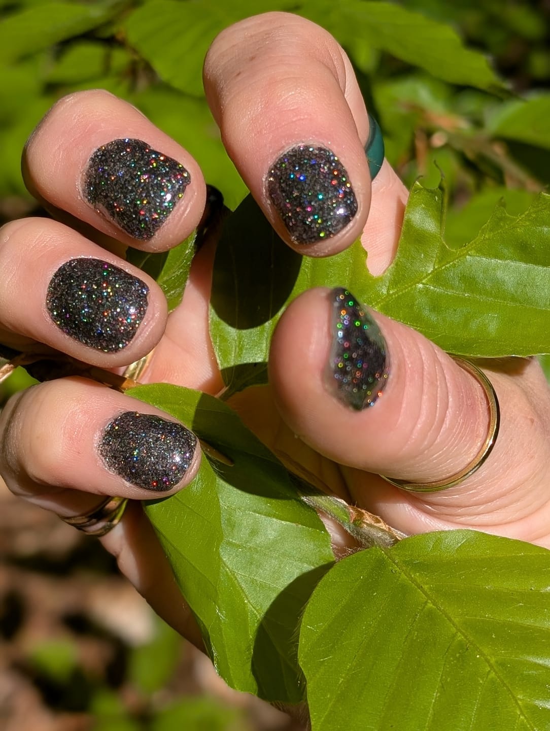 Customer photo review of Black Out Dipping Powder