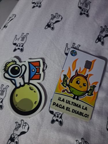 Customer photo review of Boricua en la Luna - Stickerican Edition