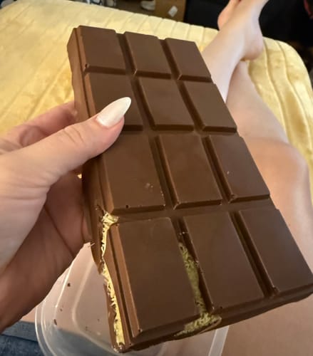 Customer photo review of Viral Pistachio Stuffed Bar Kit