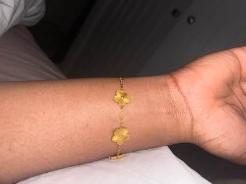 Customer photo review of Golden Clover Bracelet