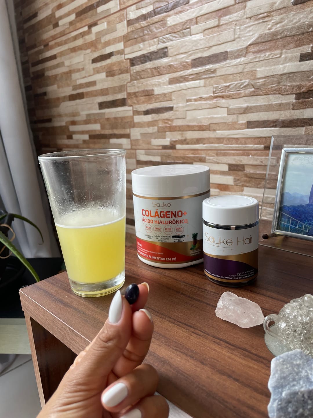 Customer photo review of Kit Lip Moro HD + Colágeno + Sauké Hair. ENVIO APOS O DIA 16/05
