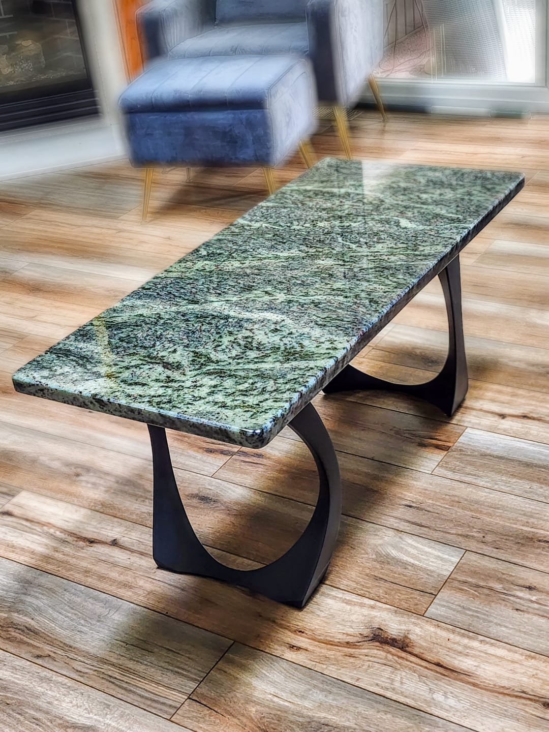 Customer photo review of Bench Legs 105 Cleo 16H Metal Handmade Furniture
