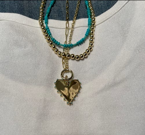 Customer photo review of Confetti Heart Charm