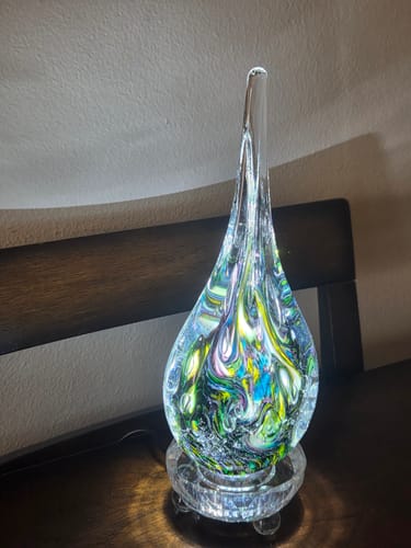 Customer photo review of Dichroic Splash Flame with Ash
