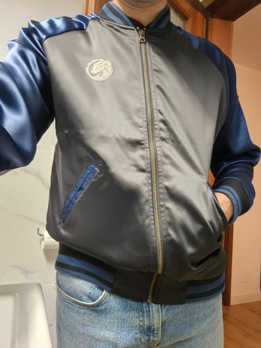 Customer photo review of Japanese Blue Dragon Sukajan Jacket