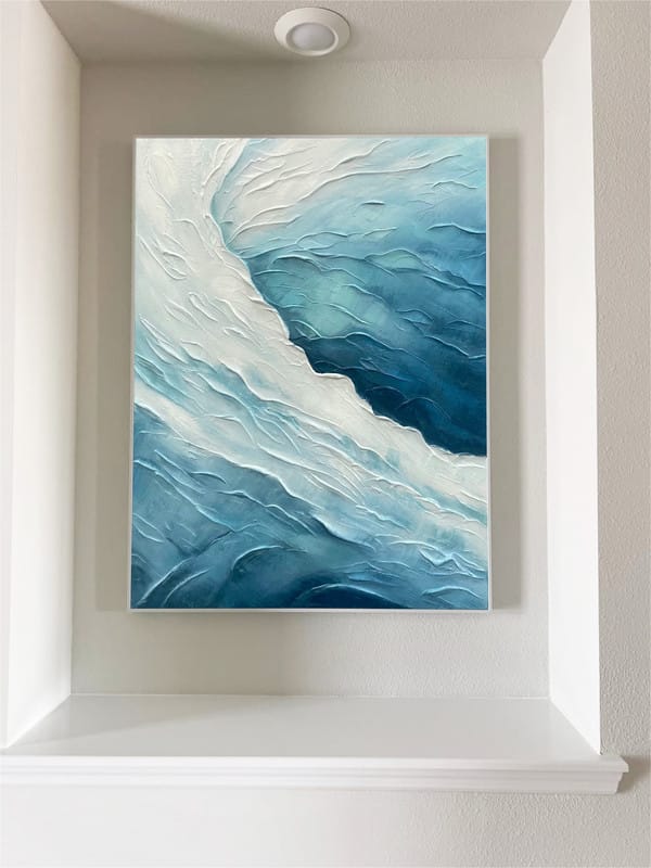Customer photo review of Ocean Textured Painting Canvas #OP018