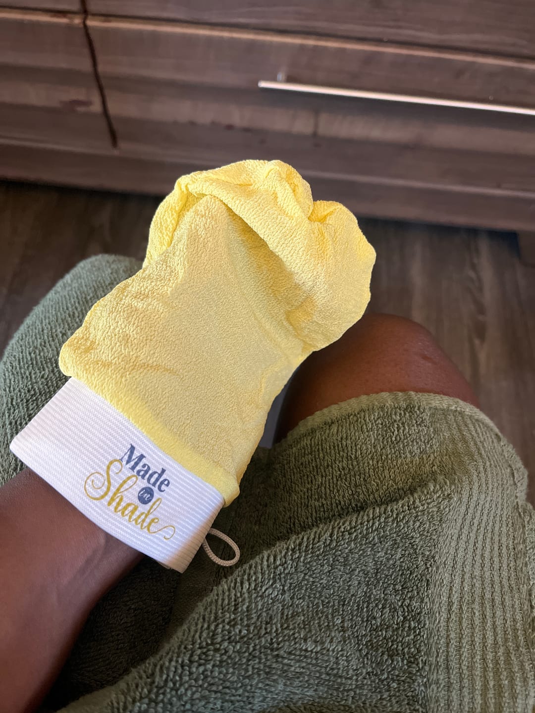 Customer photo review of T.L.C. EXFOLIATING GLOVE