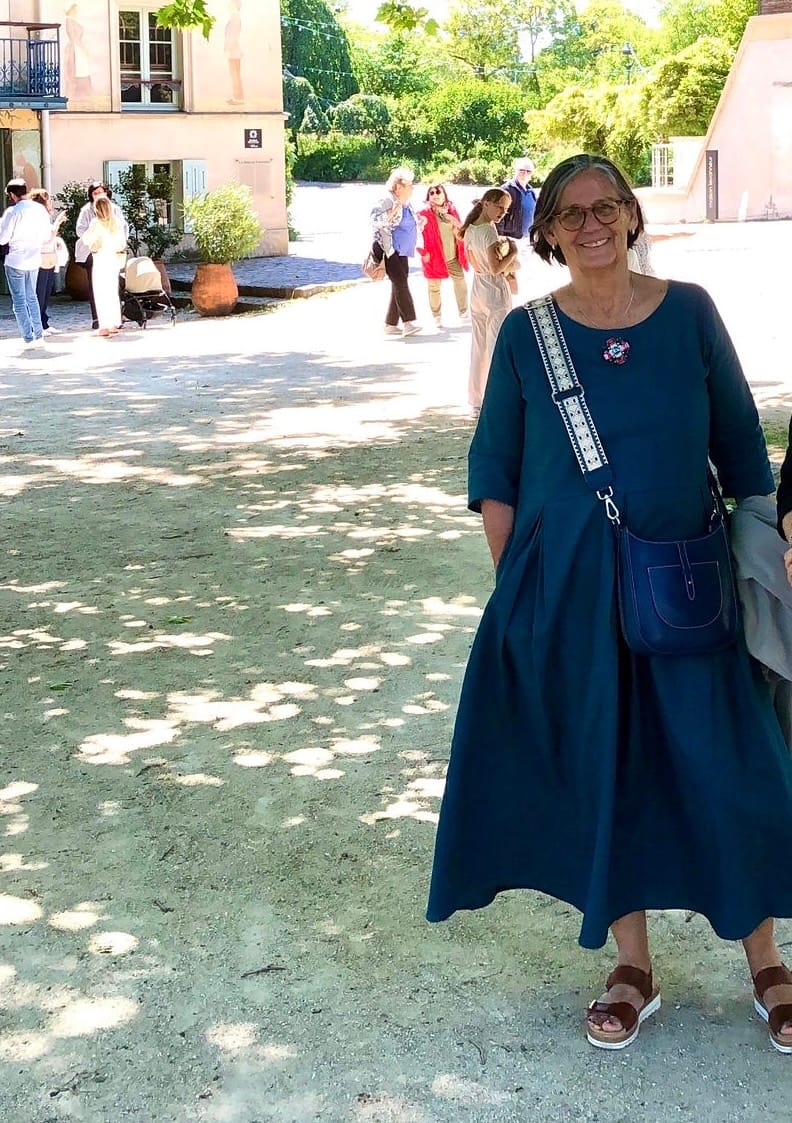 Customer photo review of Robe Louisa manches 3/4 lin canard