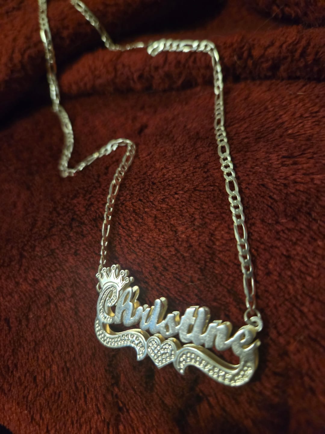 Customer photo review of Double Plated Name Necklace "Christina"